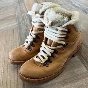 Aerin leather and shearling boots size 7